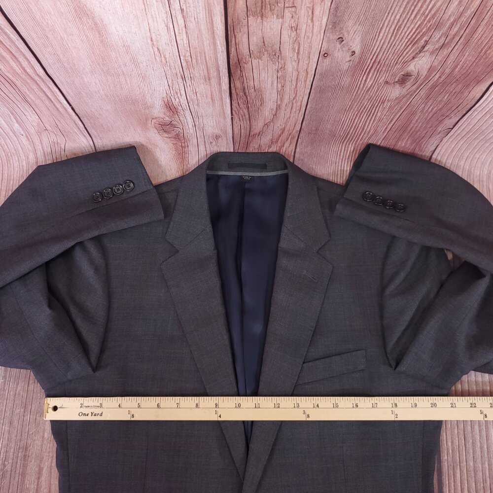 J Crew Ludlow Slim fit Suit Jacket 42L Tollegno 1900 Italian 3D Wool Charcoal - Picture 13 of 16